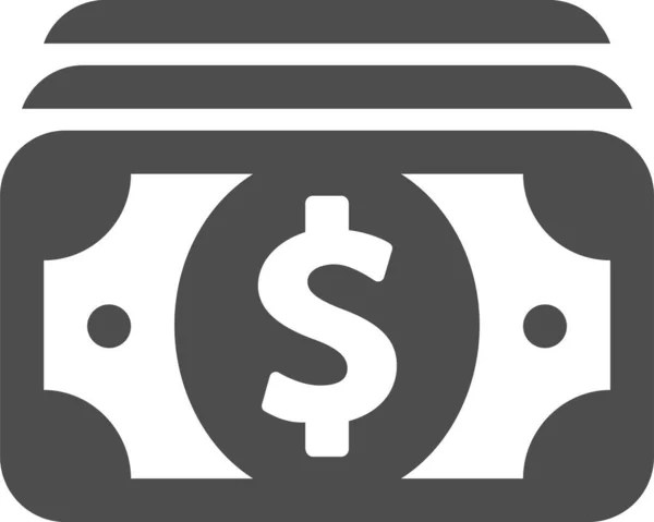 Icono Dollar Cash Estilo Vectorial Símbolo Icónico Plano Con Ángulos — Vector de stock