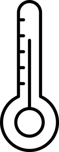 Ícone Termômetro Temperatura Climática Estilo Esboço —  Vetores de Stock