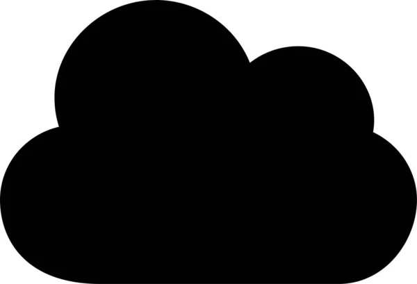 Cloudddata Σύννεφο Εικονίδιο Αποθήκευσης Στερεό Στυλ — Διανυσματικό Αρχείο