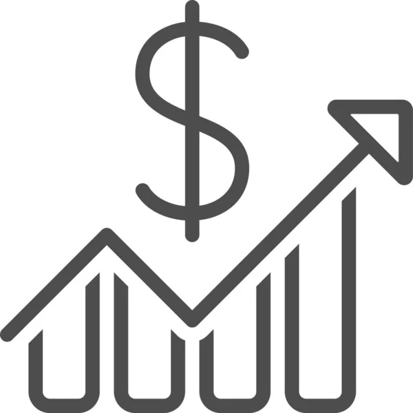 Finanční Růst Jednoduchý Design — Stockový vektor