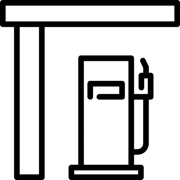 Icona Del Gas Combustibile Energetico Stile Outline — Vettoriale Stock