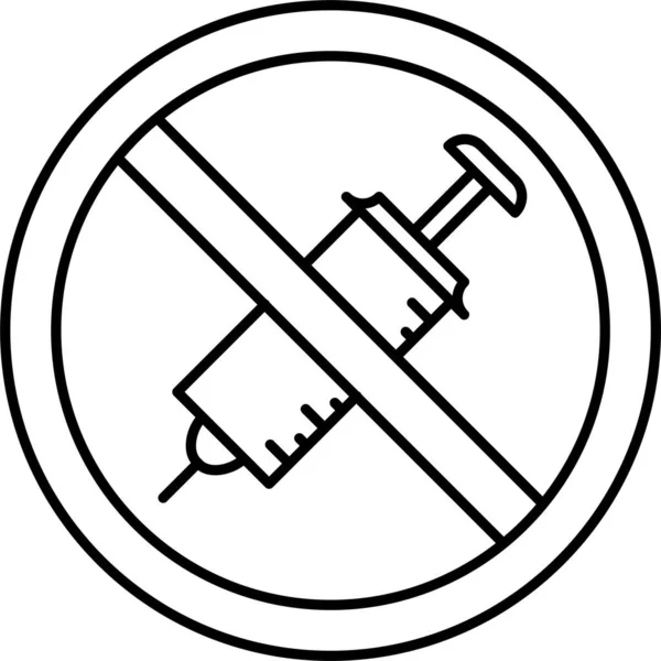 Ban Clock Lock Icon Outline Style — 图库矢量图片