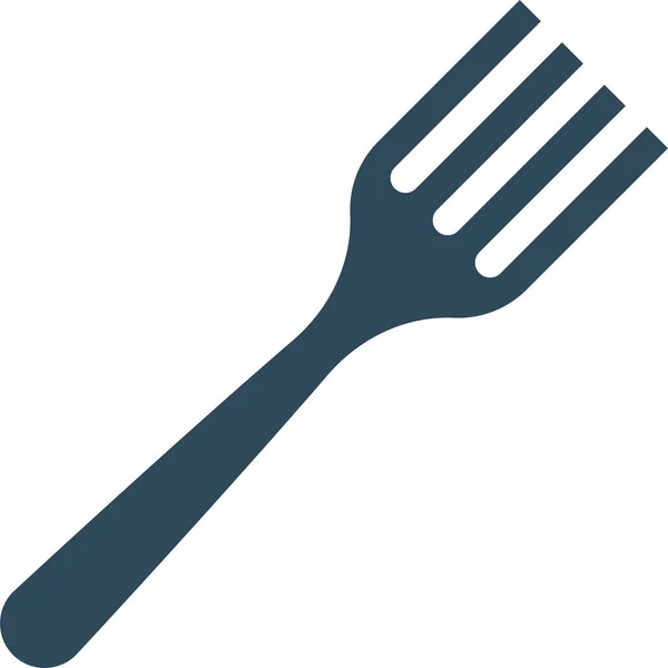 Fourchette Icône Cuillère Resturant Dans Style Plat — Image vectorielle