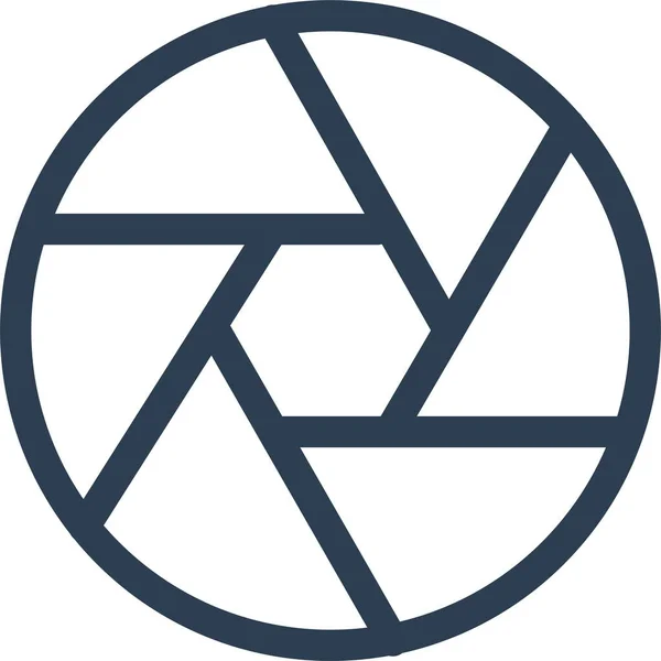 Blende Kamera Korrekturlinse Symbol — Stockvektor