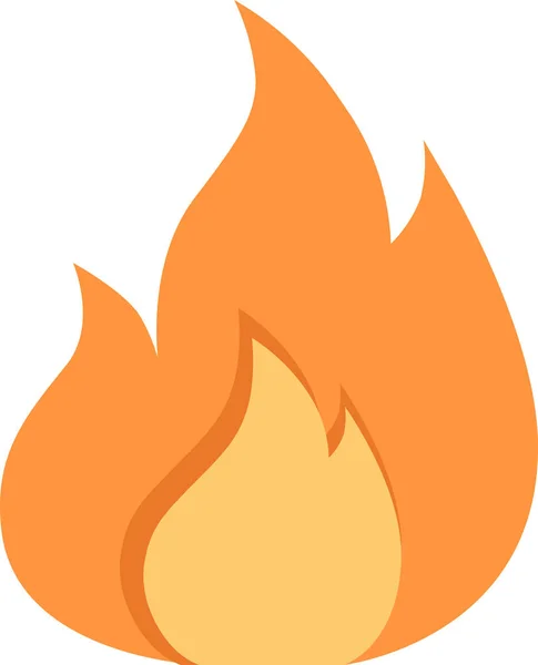 Yangın Tehlikesi Simgesi Düz Stil — Stok Vektör