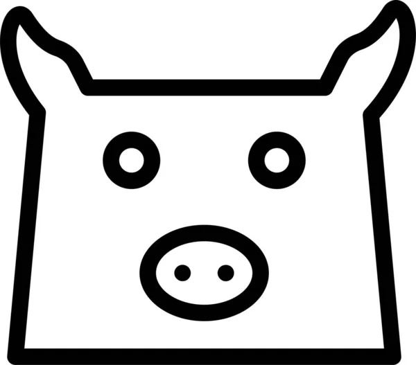 Animal Farm Oveja Icon Outline Style — Vettoriale Stock