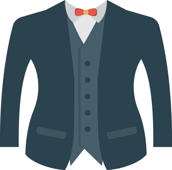Cloth Dress Suit Icon Flat Style – stockvektor