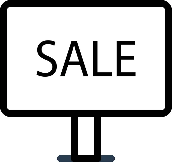 Board Label Sale Icon Outline Style — Vettoriale Stock