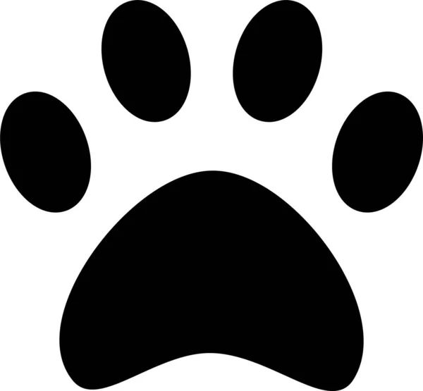 Σκυλίσια Πατούσα Απλή Απεικόνιση Των Εικονιδίων Φορέα Ζώο Γάτα Για — Διανυσματικό Αρχείο