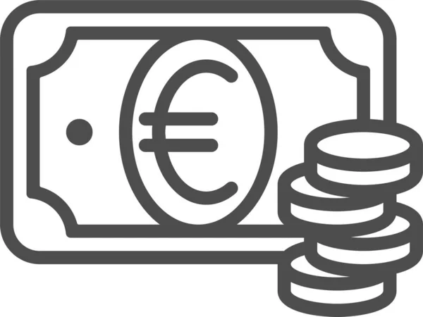 Moneda Del Euro Icono Web — Archivo Imágenes Vectoriales