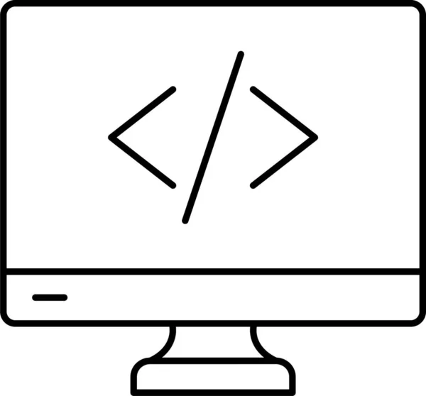 Coding Development Programming Icon Outline Style — Stock Vector
