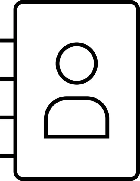 Значок Язку Адресної Книги Стилі Контурів — стоковий вектор
