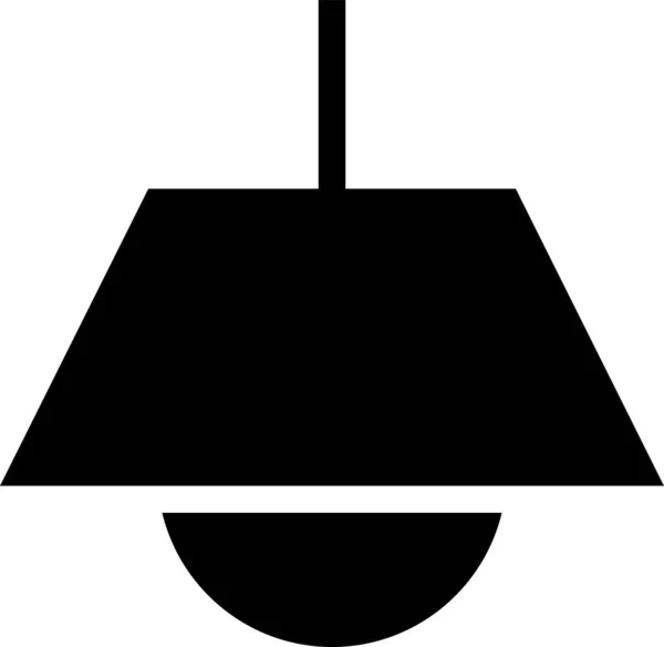 しっかりとしたスタイルの電球の装飾のデスクライトアイコン — ストックベクタ