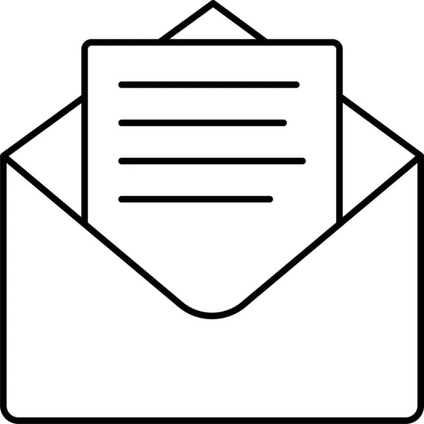 Enveloppe Boîte Réception Icône Courrier — Image vectorielle