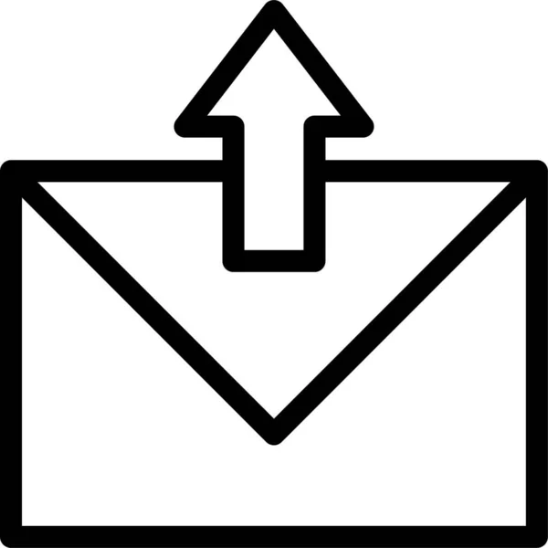 Значок Письма Электронной Почты Стиле Outline — стоковый вектор