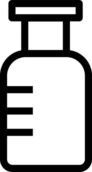 Beaker Chemical Jar Icon Outline Style — 图库矢量图片