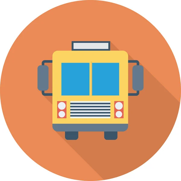 Bus School Schoolbus Icon Flat Style — Stock Vector