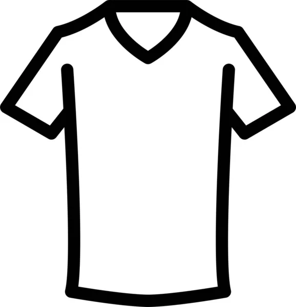 Stoffmode Shirt Ikone Outline Stil — Stockvektor