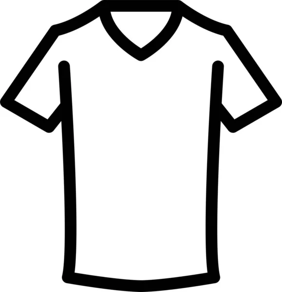 Doek Mode Shirt Pictogram Omtrek Stijl — Stockvector