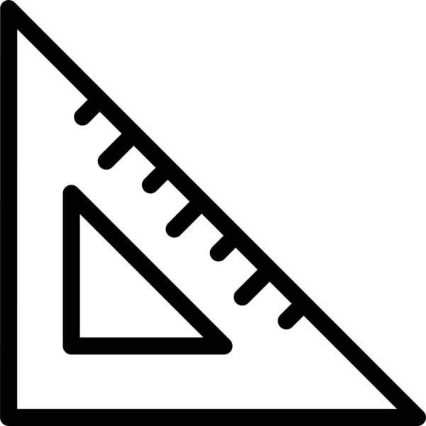 Иконка Геометрии Чертежа Стиле Наброска — стоковый вектор
