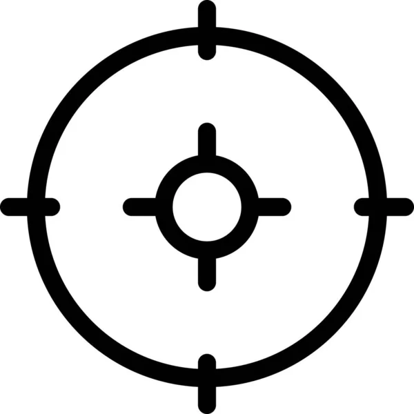 Dartboard Focus Game Icon Outline Style — 图库矢量图片