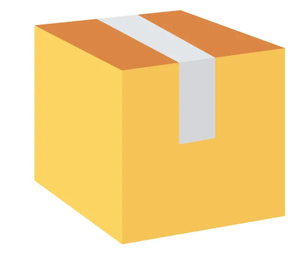 Caja Carga Icono Giftbox Estilo Plano — Vector de stock