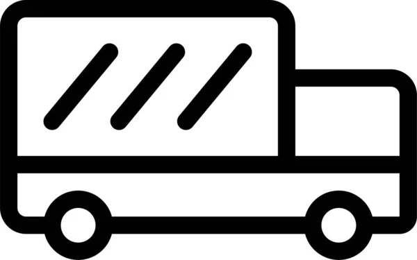Auto Livrer Icône Logistique Dans Style Contour — Image vectorielle