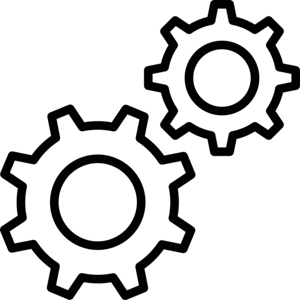 Configuração Ícone Engrenagem Roda Engrenagem — Vetor de Stock