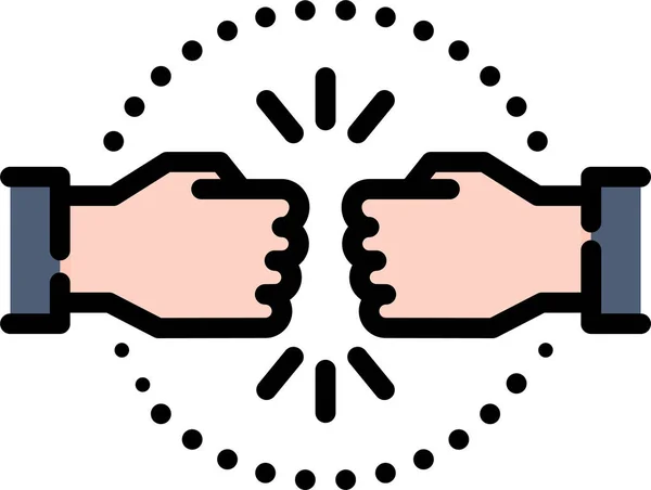 Agreement Deal Fist Bump Icon — 图库矢量图片