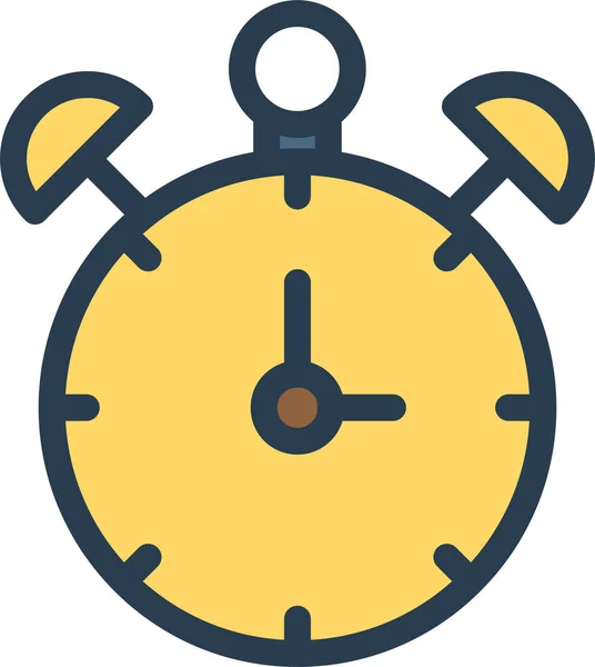 Alarm Alarm Klok Pictogram Gevulde Outline Stijl — Stockvector