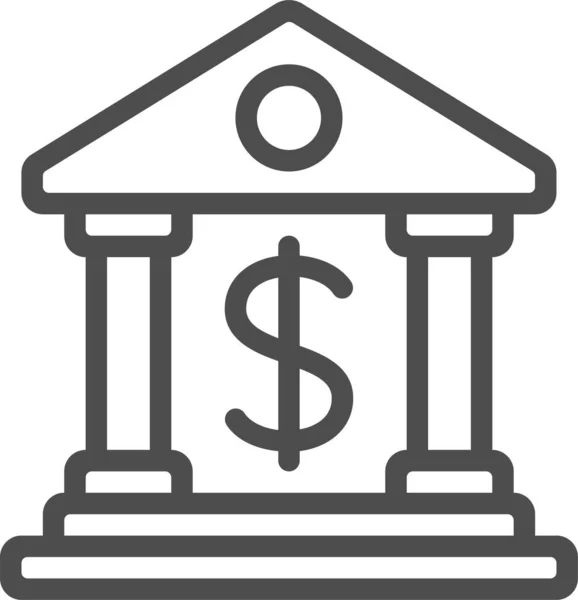 Prédio Bancário Ilustração Vetorial — Vetor de Stock