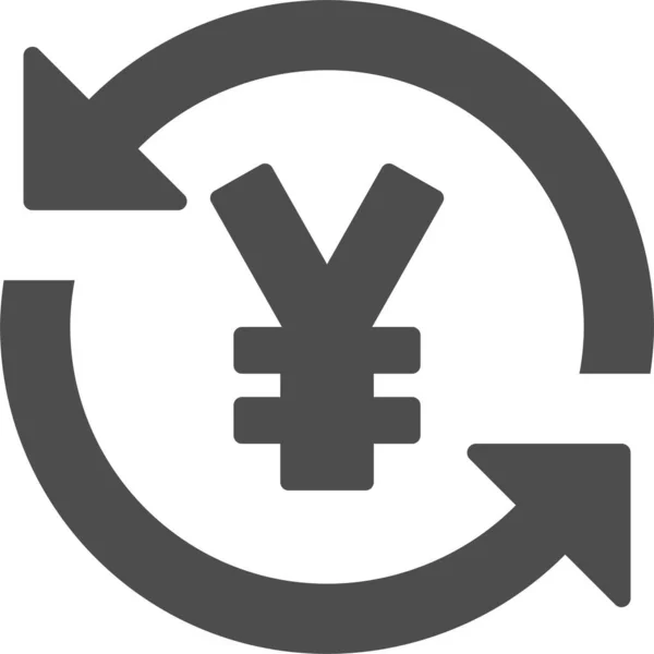 Yen Icono Web Vector Ilustración — Vector de stock