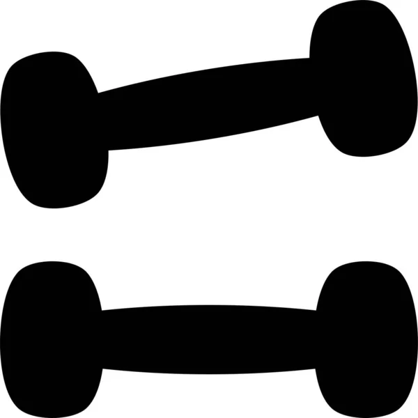 Dumbal Gimnasio Icono Ejercicio Estilo Sólido — Vector de stock