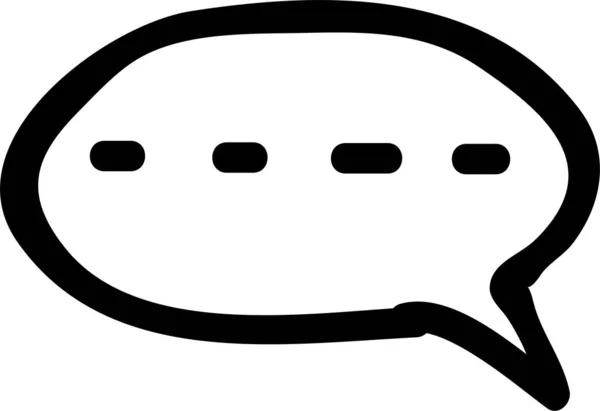 Bubble Chat Commentaar Pictogram Handgetrokken Stijl — Stockvector