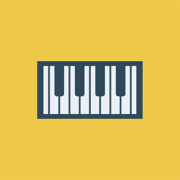Electronic Instrument Keyboard Icon Flat Style — Stock Vector