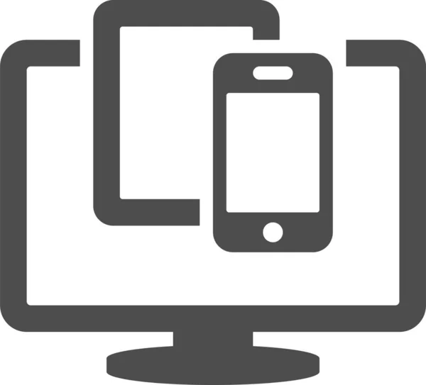 Appareils Mobiles Icône Vectorielle — Image vectorielle