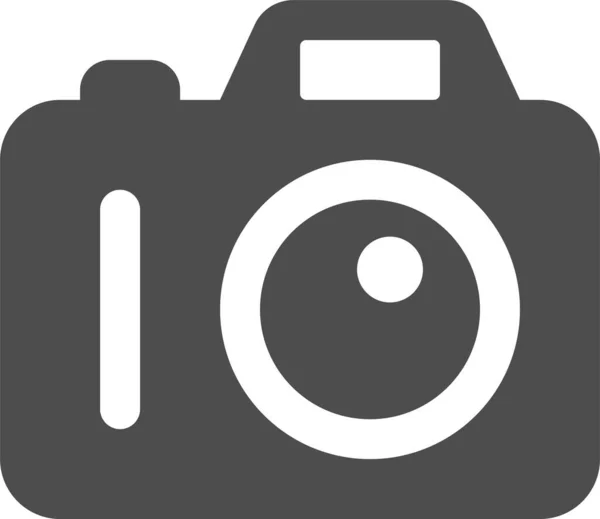 Ícone Flash Digital Câmera Estilo Sólido — Vetor de Stock