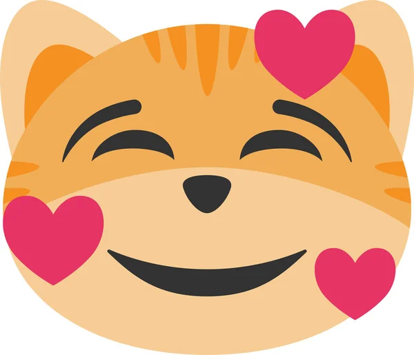 Gato Emoji Cara Icono — Archivo Imágenes Vectoriales