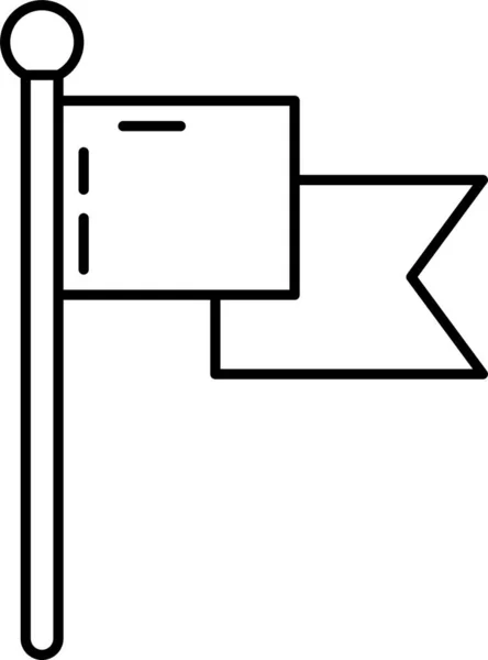 Corner Flag Game Icon Outline Style — Stock vektor