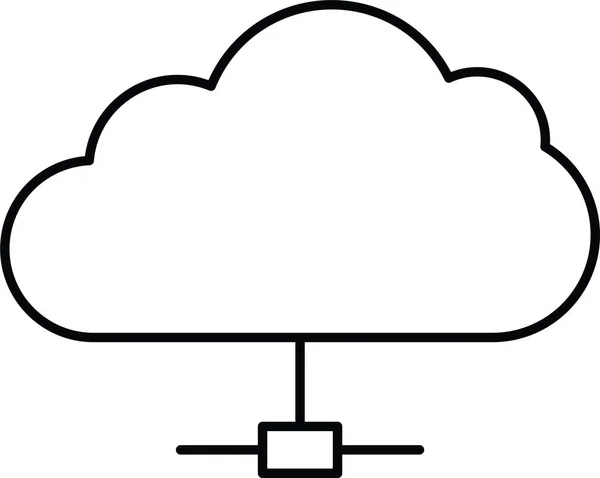 Cloudverbindingsdatabase Icoon — Stockvector