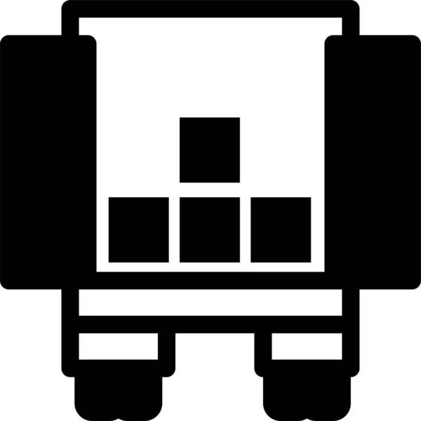 ブロックトラックは固体状の配達アイコンを提供します — ストックベクタ