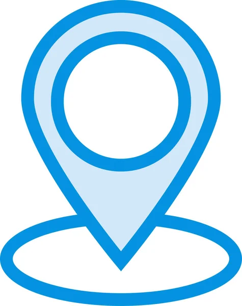 Area Gps Location Icon Filled Outline Style — Stock Vector