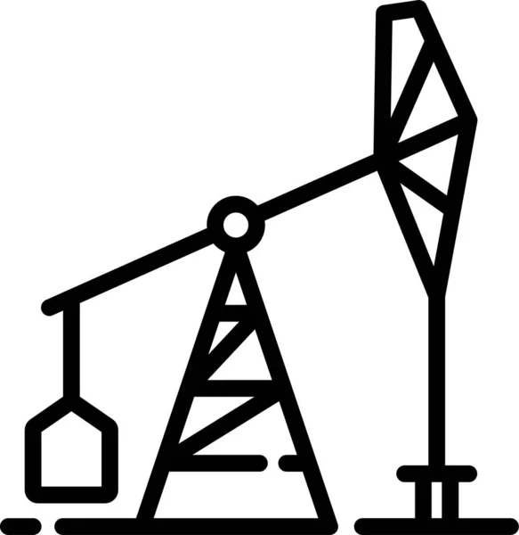 Construction Drill Drilling Icon Outline Style — Stock Vector