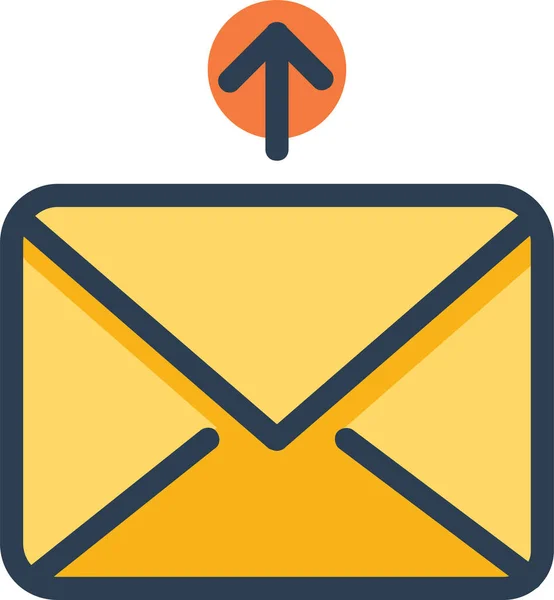 Enveloppe Mail Envoyer Icône Dans Style Rempli Contour — Image vectorielle