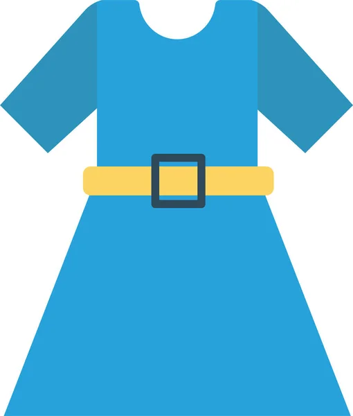 Тканинна Сукня Іконка Моди Плоскому Стилі — стоковий вектор