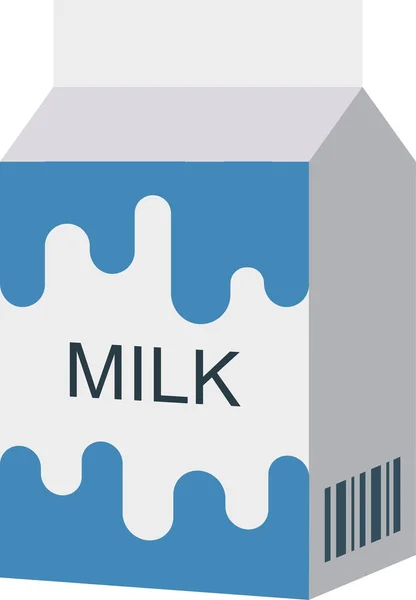 Milk Drink Flat Icon Flat Style — Vetor de Stock