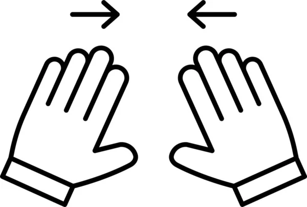 Flick Gebaar Hand Icoon Touch Hand Gebaar Categorie — Stockvector