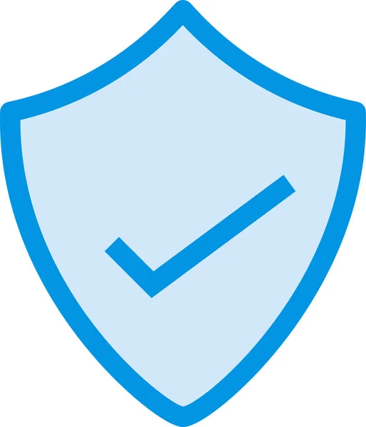 Proteger Icono Seguridad Protección Estilo Contorno Lleno — Vector de stock