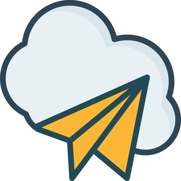 Paperplane Enviar Icono Almacenamiento Estilo Contorno Lleno — Archivo Imágenes Vectoriales