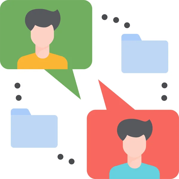 Chat Comunicación Icono Discusión — Vector de stock